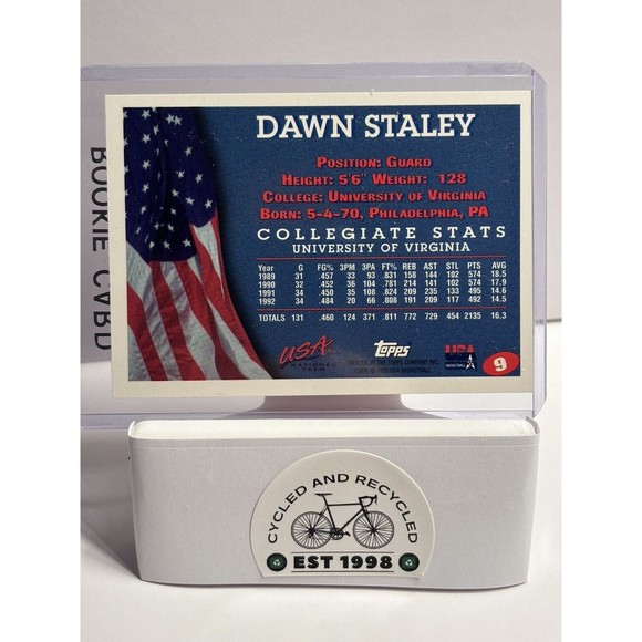 Dawn Staley USA Rookie Card 1995 Topps South Carolina Gamecocks Head Coach WNBA - Picture 2 of 2